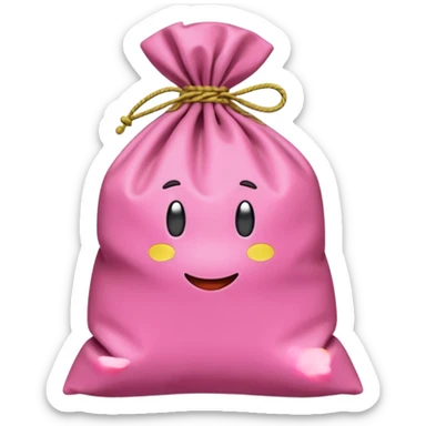 $100 AUD cash overflowing in a pink sack bag sticker