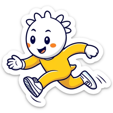 Daisy running sticker
