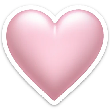 pearl light pink heart sticker