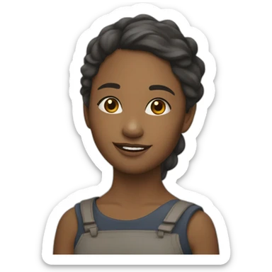 Fille avec un seul oiel sticker