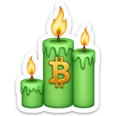 Mach mir einen emoji mit einer trading chart kerze von bitcoin z.b sticker