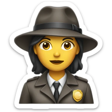 female detective sticker
