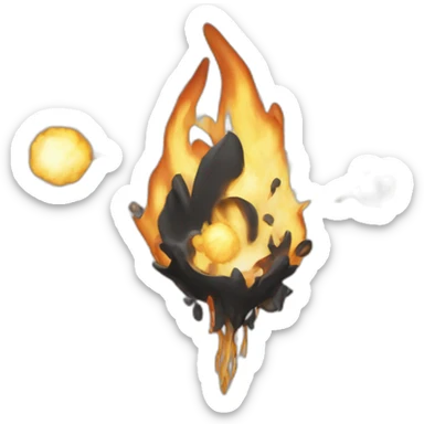 Coeur noir explosé sticker