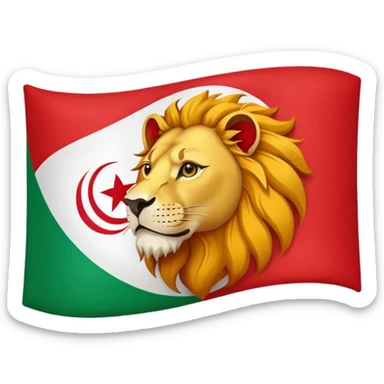 Iran sun and lion flag 🇮🇷 sticker