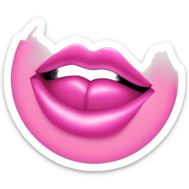 pink kiss mark sticker