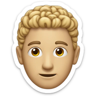 Hombre con cabeza de cerebro sticker