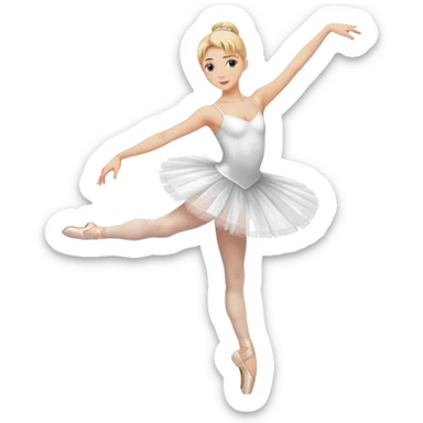 blonde ballet dancer en pointe sticker