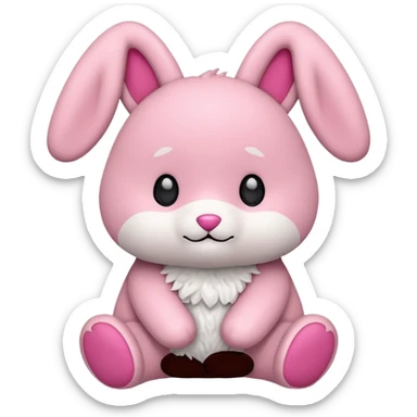 A labubu plushie sticker