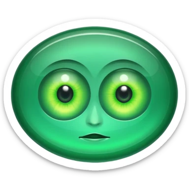 emerald stone with eyes  sticker