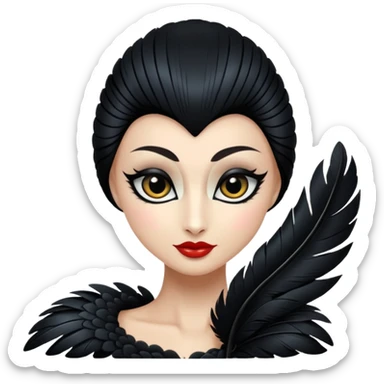 Black swan emoji sticker