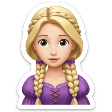 emote rapunzel di kepang  sticker