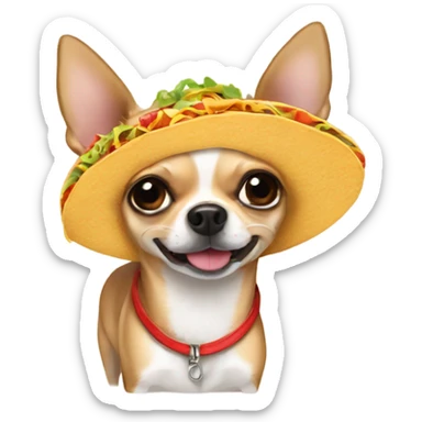 Chihuahua with taco sticker