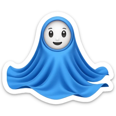 Wave Banner — blue cloth + white crest,Royal Banners sticker