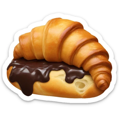 croissant con chocolate  sticker