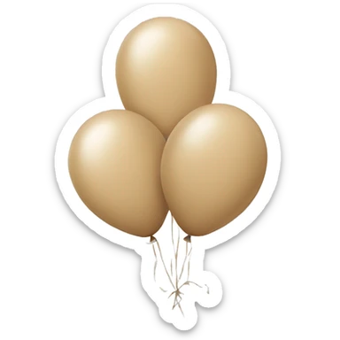 beige balloons sticker
