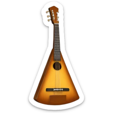 russian Folk Instrument triangle shape Balalaika sticker