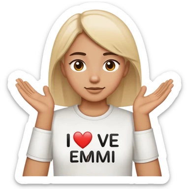 have it say “I love emmi” sticker