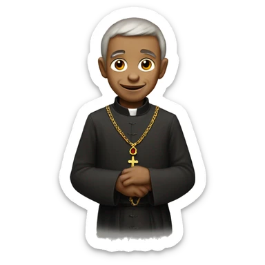 Monkey catholic priest sticker