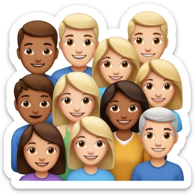 amigos y familia sticker