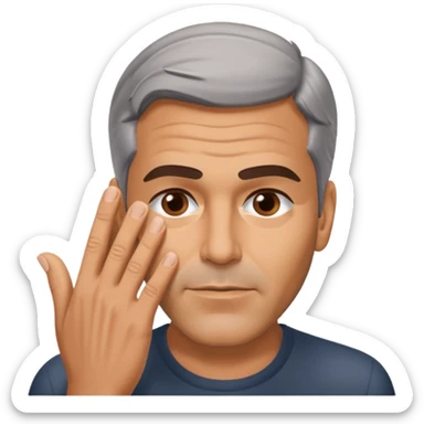 George clooney hand over his face sticker