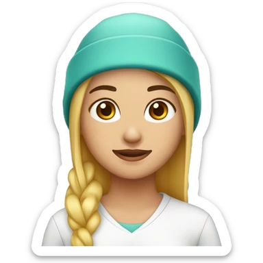 Chica 19 años Enfermera con gorrito en cabeza sticker