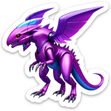  Cool Edgy Shiny Ethereal Legendary Digimon-Genesect-Palkia-hybrid full body sticker