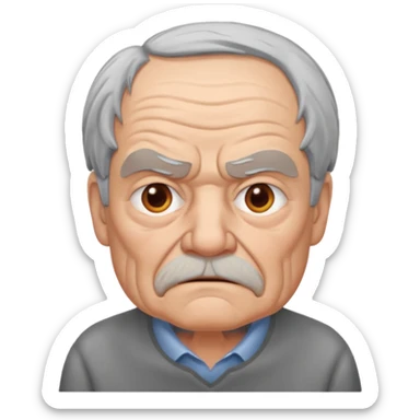 Grumpy old man sticker