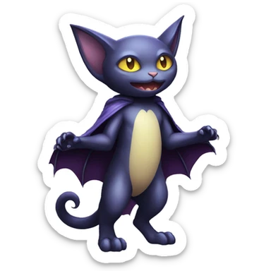 Dark-type-Psychic-type-Fakémon-Bat-Cat full body sticker