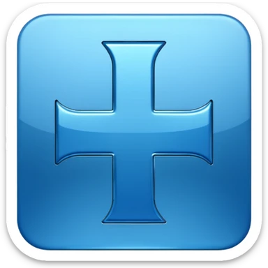Blue plus(addition) symbol sticker