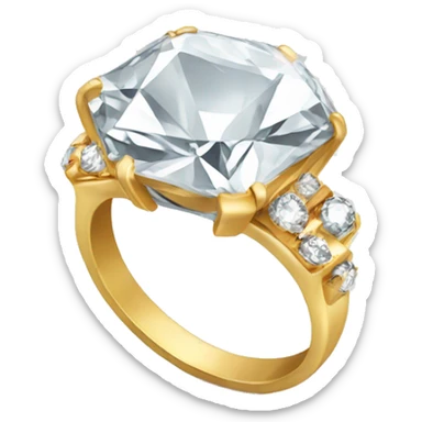 Diamond gold ring sticker