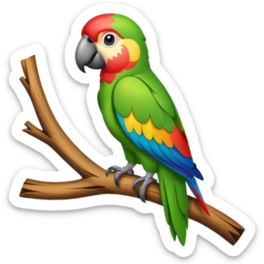 Perroquet de face sticker