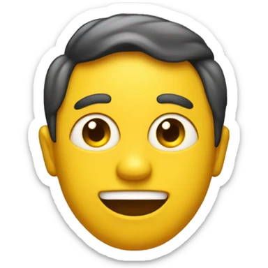 a traditional yellow emoji who's a funny startup founder and has jokes sticker