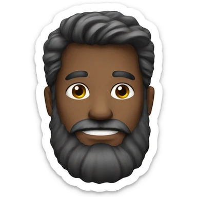 portrait of a bearded man sticker