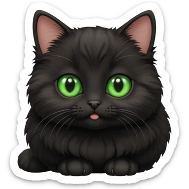 Black munchkin cat sticker