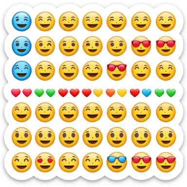 basic emoji's iphone  sticker