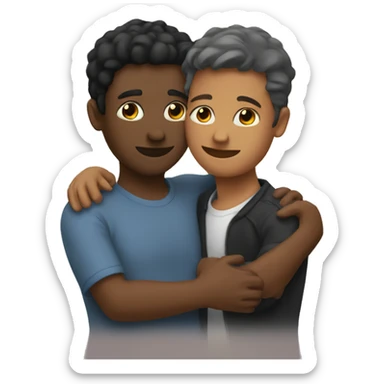 two best friends hugging sticker