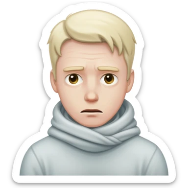 freezing cold white man sticker