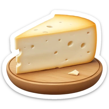 cinematic-realistic-brie-cheese-emoji,-featuring-soft-ripened-cheese-with-a-delicate white rind-rendered-with-lifelike-detail-and-inviting,-natural-lighting sticker