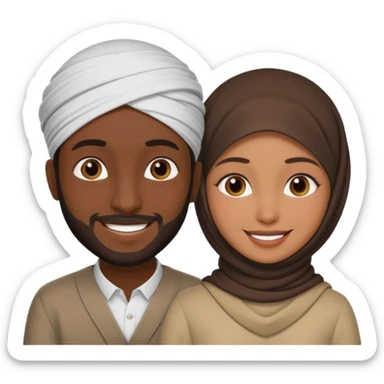 Muslim couple  sticker