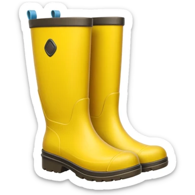 yellow garden boots sticker