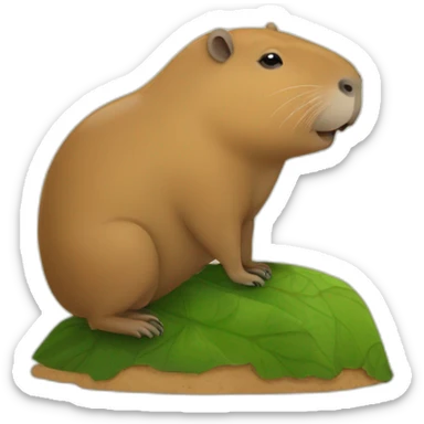 Capybara on tortue sticker