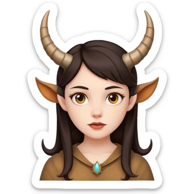 diablita con cachos sticker