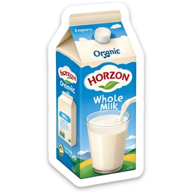 Horizon organic whole milk sticker
