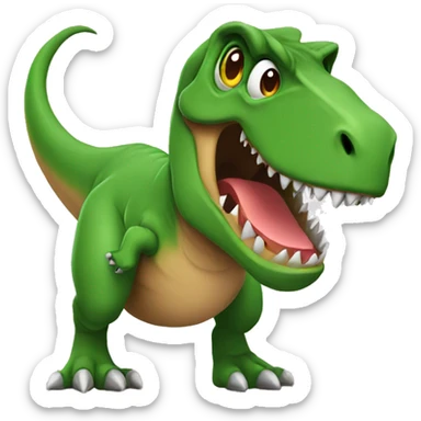 t-rex with t-shirt sticker