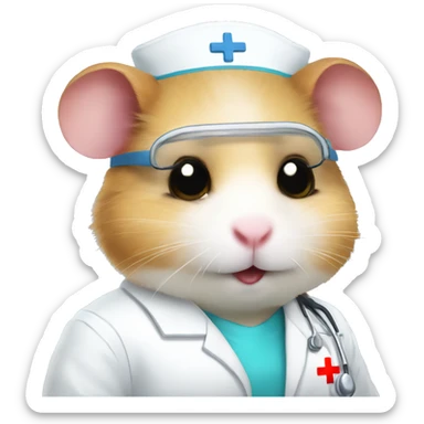 Nurse hamster  sticker