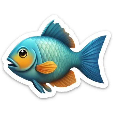 fish playing cards sticker