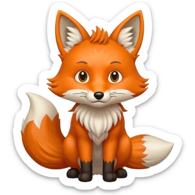 Fox with nine tails sticker