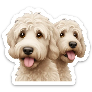 two labradoodles sticker