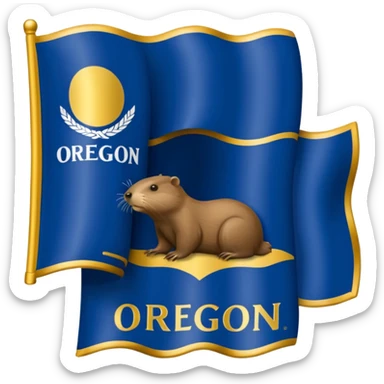 Flag of Oregon  sticker