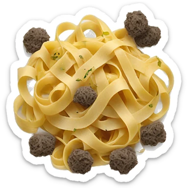 tagliatelle with truffle slices  sticker